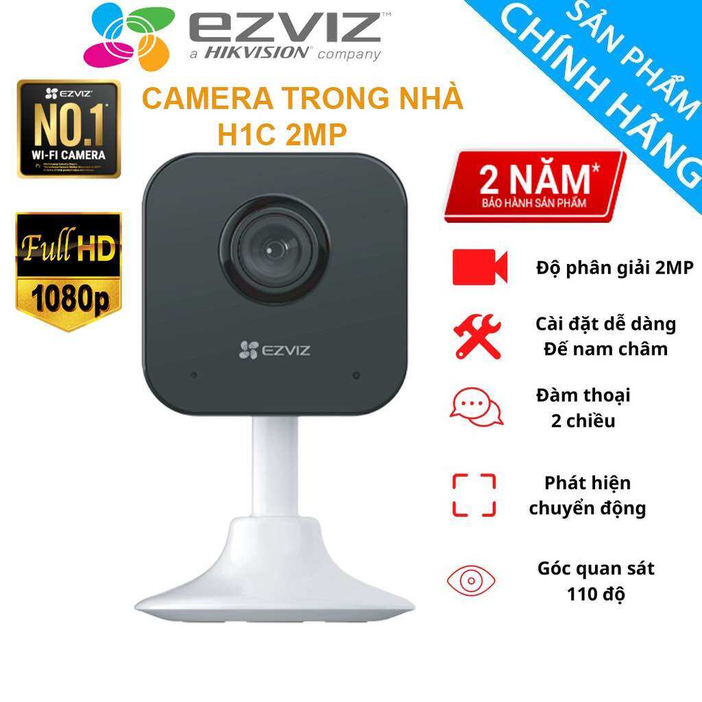  Camera Wifi Ezviz H1C 2MP cố định đàm thoại 2 chiều hàng chính hãng 