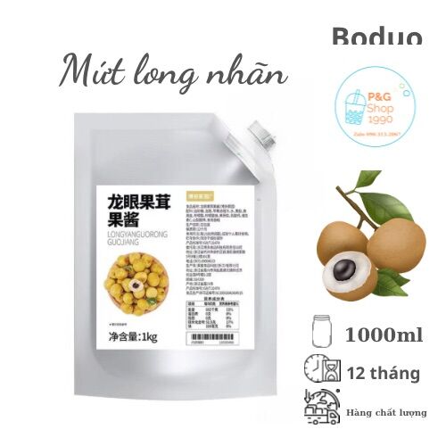 Mứt long nhãn boduo túi 1kg