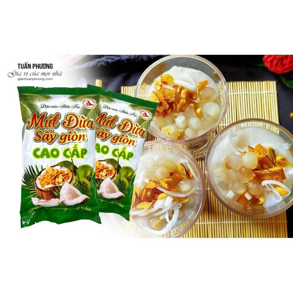 200g Mứt dừa sấy giòn Tuấn Phương thơm ngon (có đường)