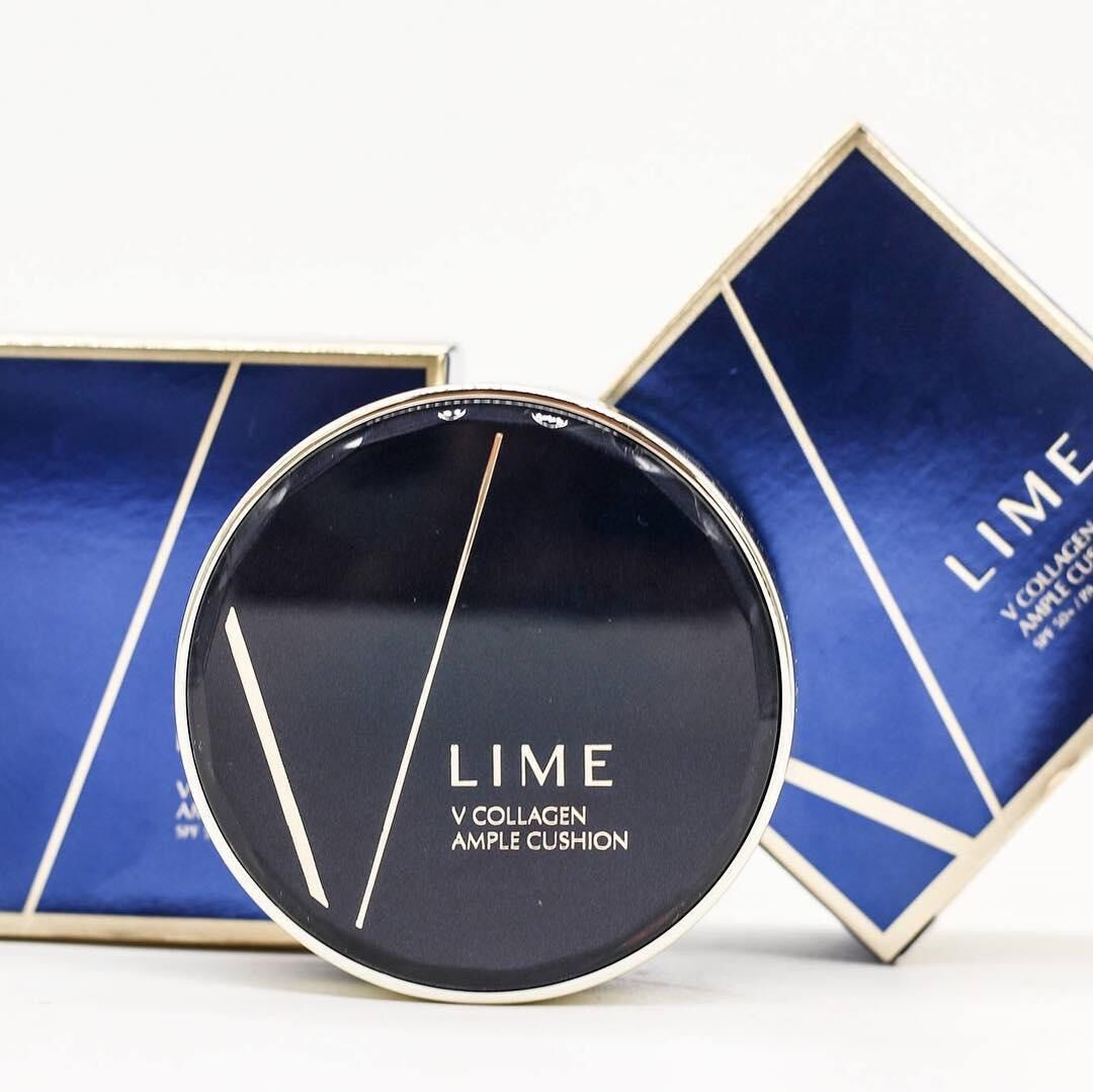 [HCM]Combo 2 hộp Phấn Nước LIME V Collagen Ample Cushion SPF50+/PA