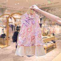 LA CHAPELLE HOMME | Đầm Cheongsam Phong Cách Trung Quốc Mới Ngọt Ngào Mùa Hè