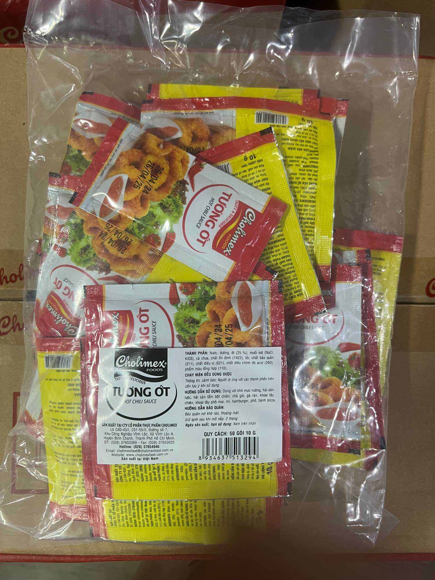 Tương Ớt Cholimex 50 gói x 10g