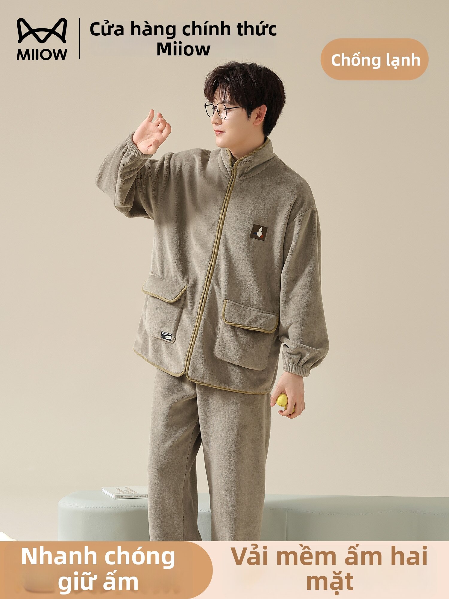 [MiiOW | Flannel Thermal Warm Home Wear For Winter Set,MiiOW | Flannel Thermal Warm Home Wear For Winter Set,] Giá 697,000 Đồng*Miễn phí vận chuyển