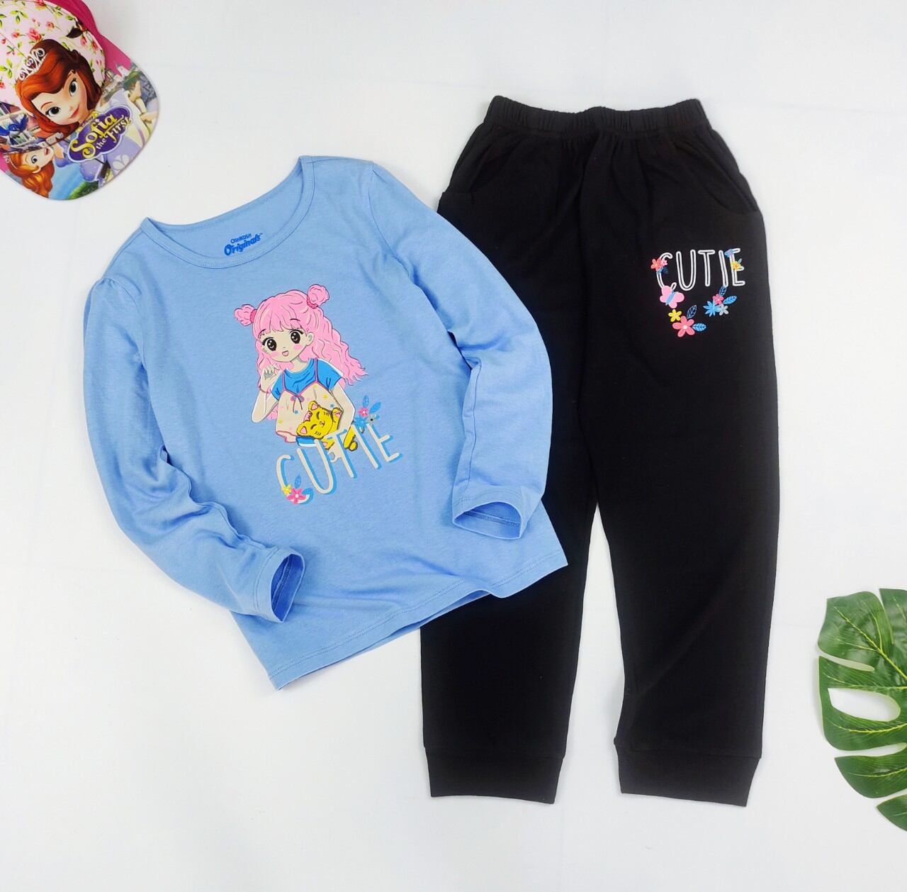 Bộ dài thun cotton cho bé gái 4 tuổi đến 14 tuổi