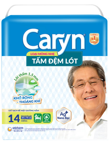 Tấm đệm lót Caryn mỏng nhẹ XL14 miếng (60x70cm)