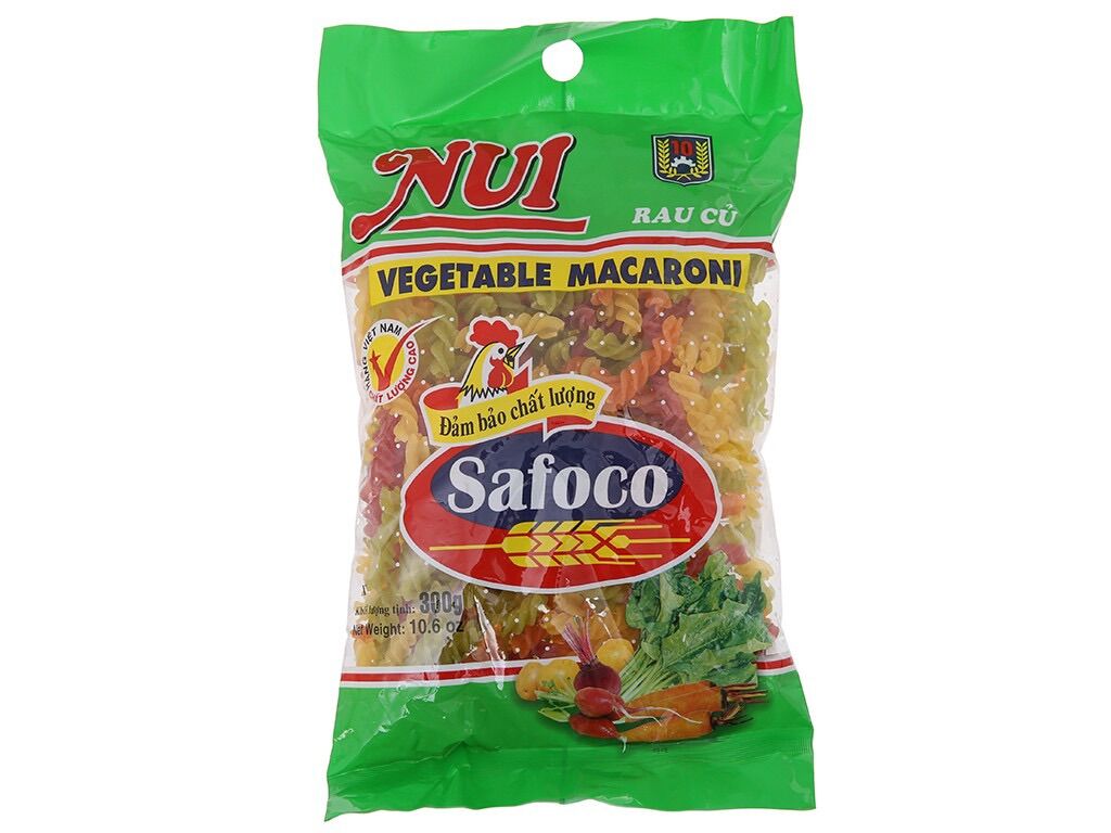 Nui xoắn rau củ safoco 300g
