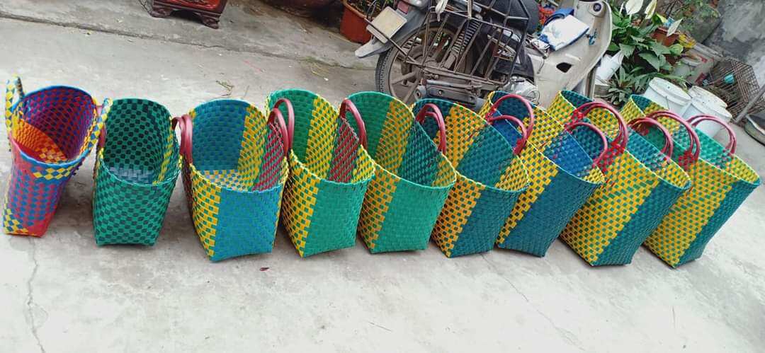 làn đi chợ 14 dây, giỏ xách đan tay size to