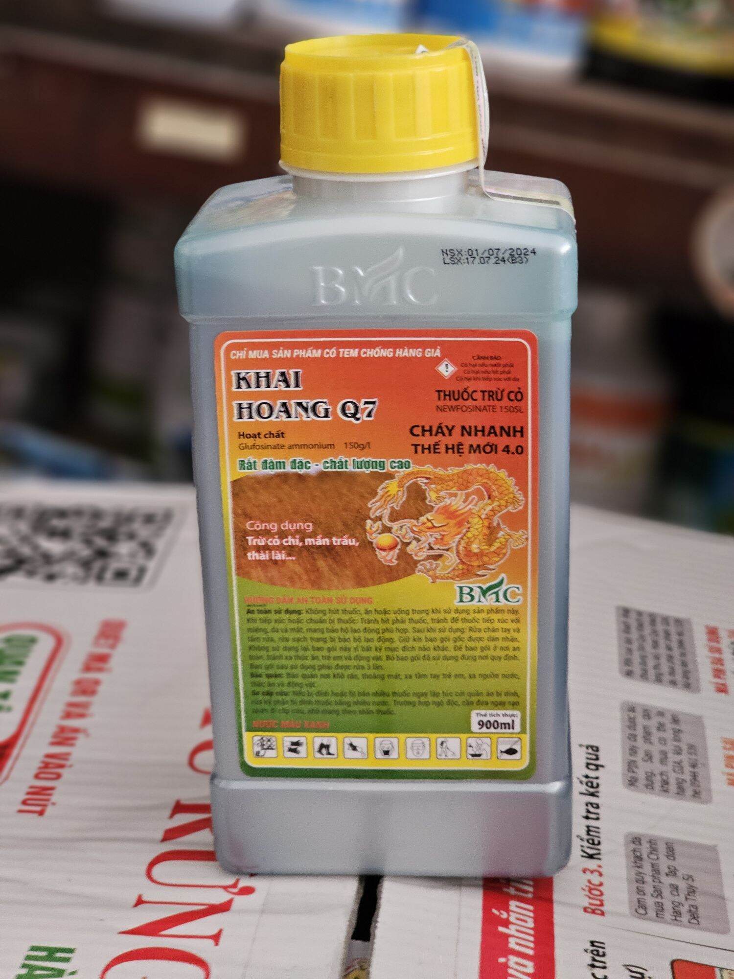 THUỐC KHAI HOANG Q7 - CỎ LƯU DẪN - CHAI 900ML -