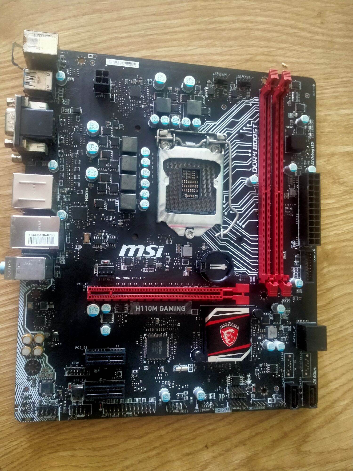 Mainboard msi h110 gaming