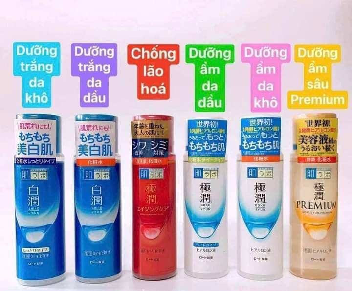 Nước hoa hồng Hadalabo 170ml Nội địa Nhật chính hãng đủ màu