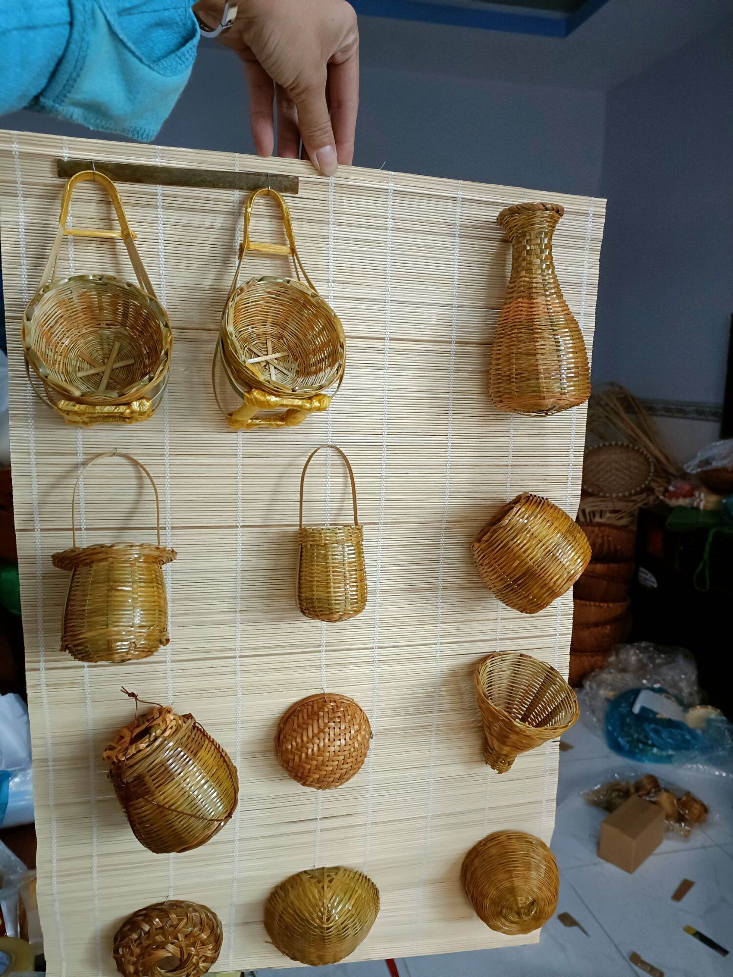 Set mành 12 món mini treo tường decor trang trí