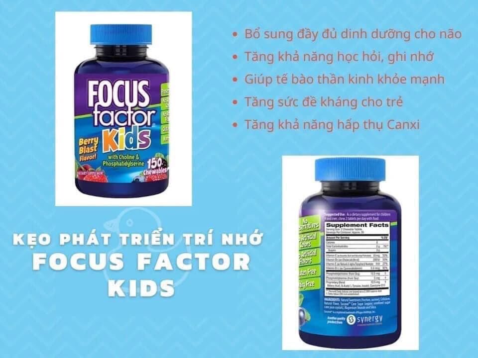 Kẹo phát triễn trí não cho trẻ FOCUS FACTOR KIDS