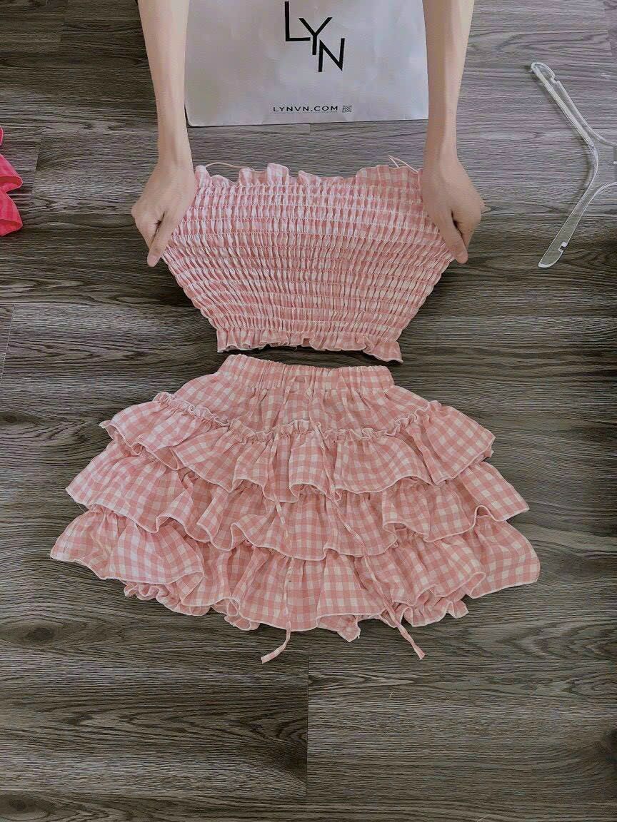 (SHOP TÁO ĐỎ BIGSIZE 50KG ĐẾN 90KG) set caro xốp áo và quần bí
