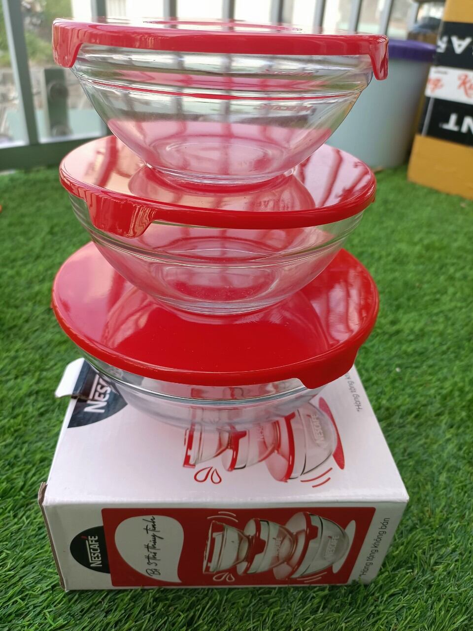 Bộ 3 thố thủy tinh quà tặng Nescafe