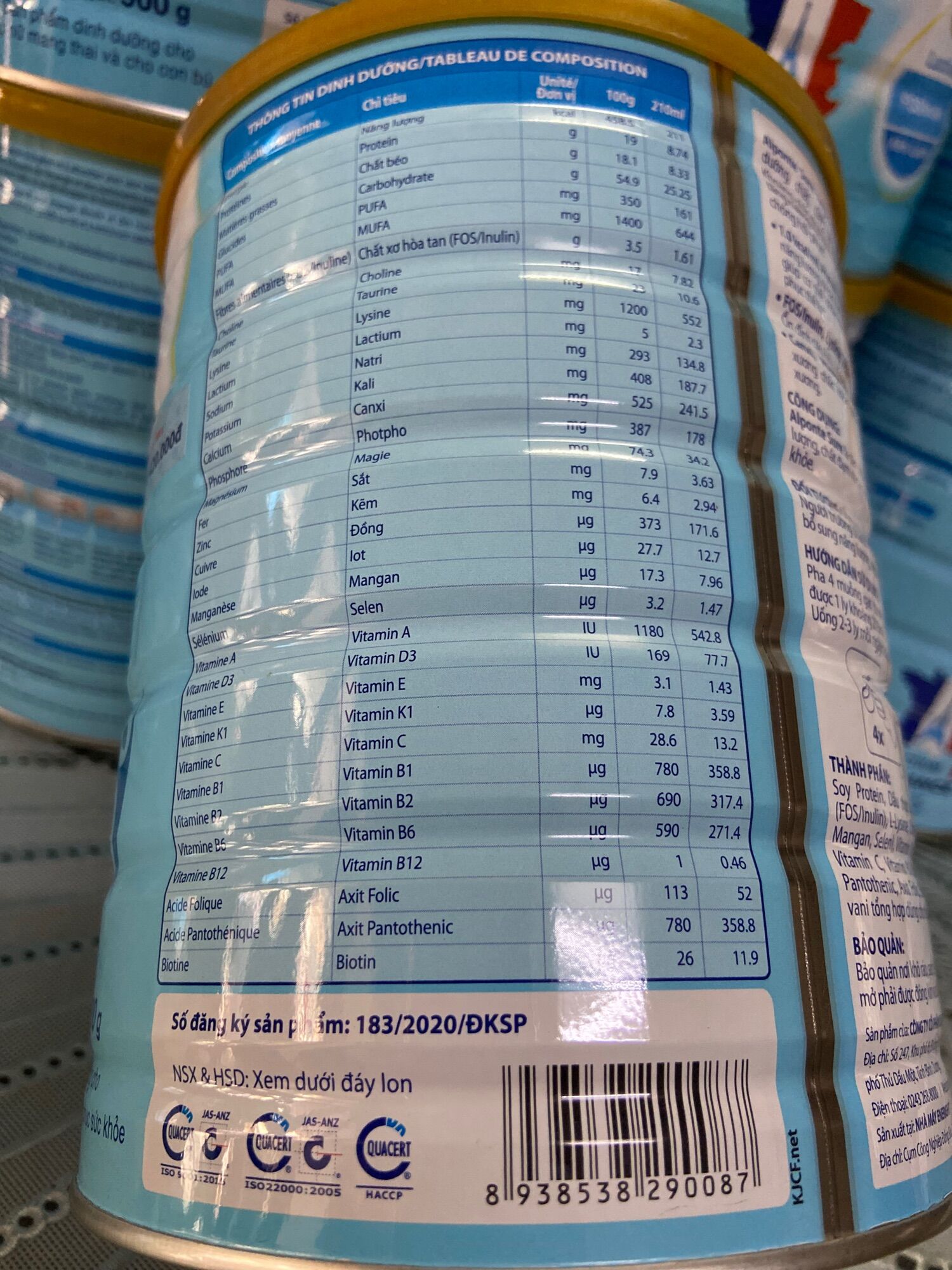 Sữa Alponte Sure 800g (date mới)