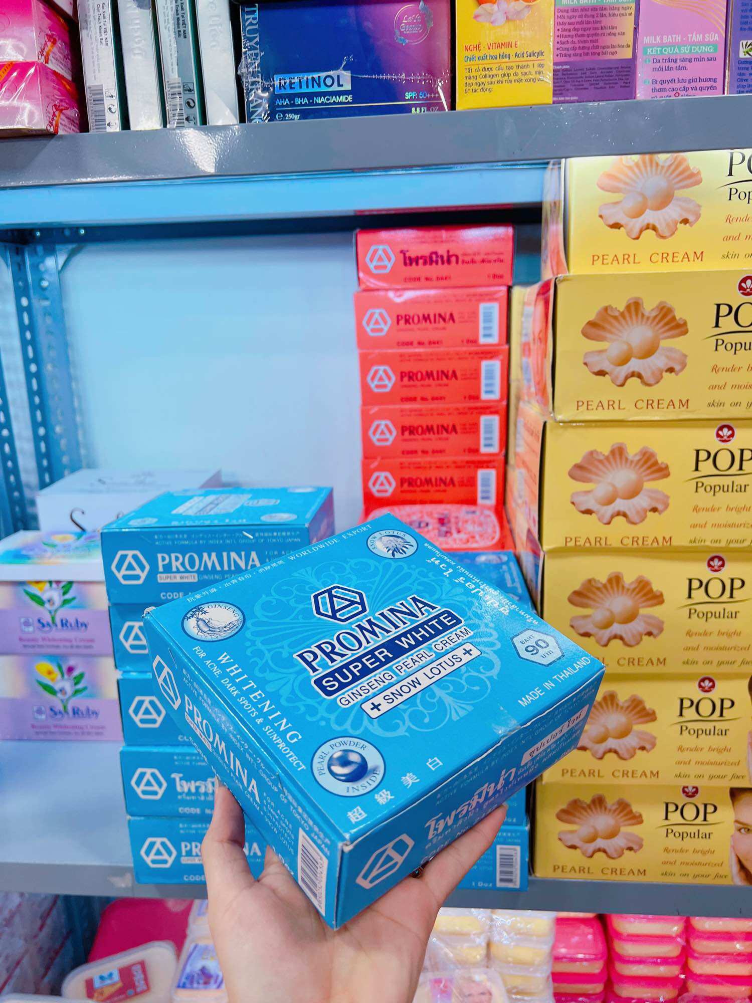kem trắng da Promina xanh super white