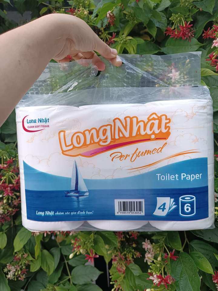 2 lốc giấy vệ sinh long nhật không lõi. lốc 6 cuộn