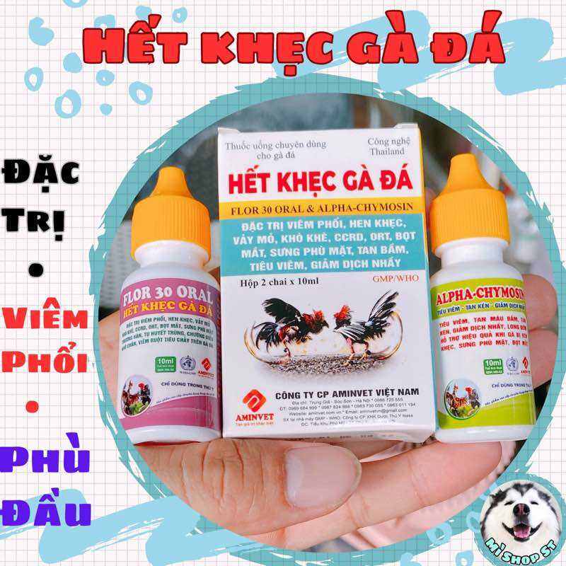 Hết khẹc gà đá cặp đôi hen khẹc, sưng phù đầu trên gà đá