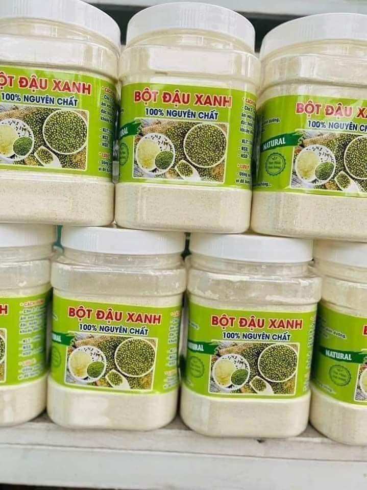 Bột Đậu Xanh Nguyên Chất Hũ 500Gr