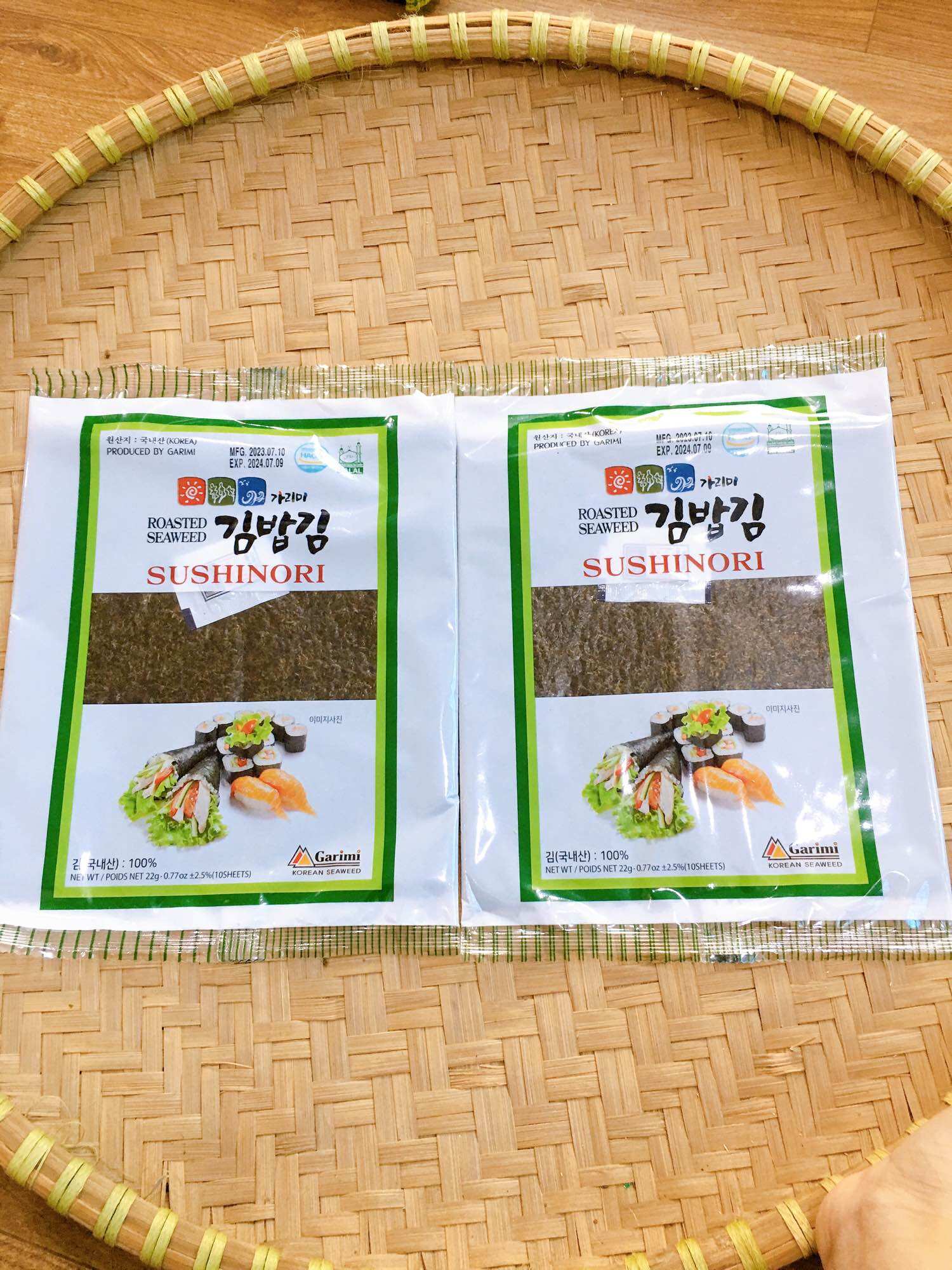 Rong biển Hàn Quốc cuộn cơm (gimbab) gói 10 lá (Combo 5 tệp)