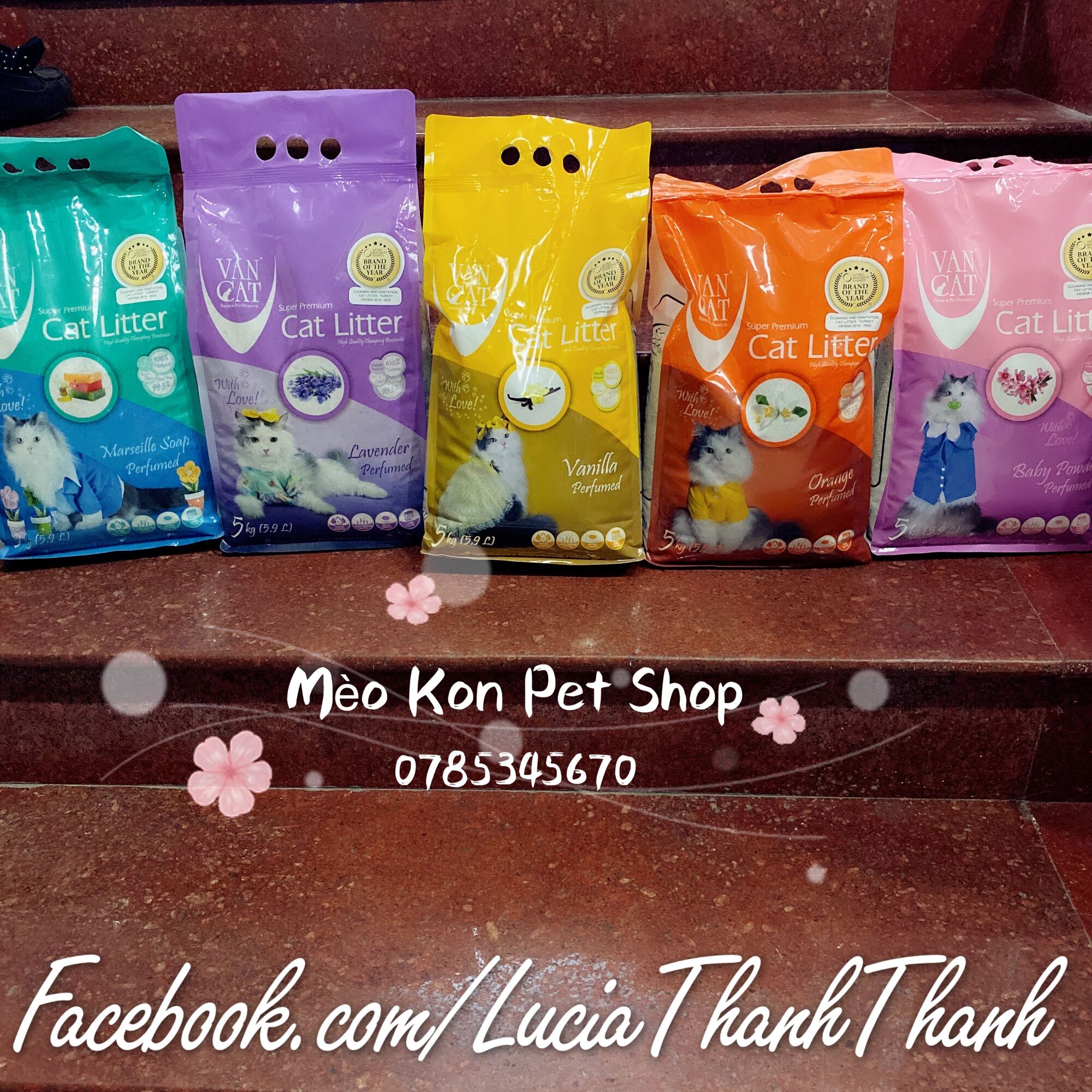 Cát vệ sinh vancat nhập khẩu eu bịch 7l 5.2 kg