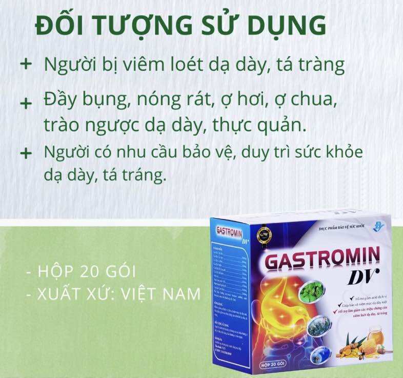 Dạ dày gói 𝐆𝐀𝐒𝐓𝐑𝐎𝐌𝐈𝐍 dứt điểm cơn đau dạ dày, trào ngược dạ dày,dư acid đầy hơi khó tiêu hộp 20gói