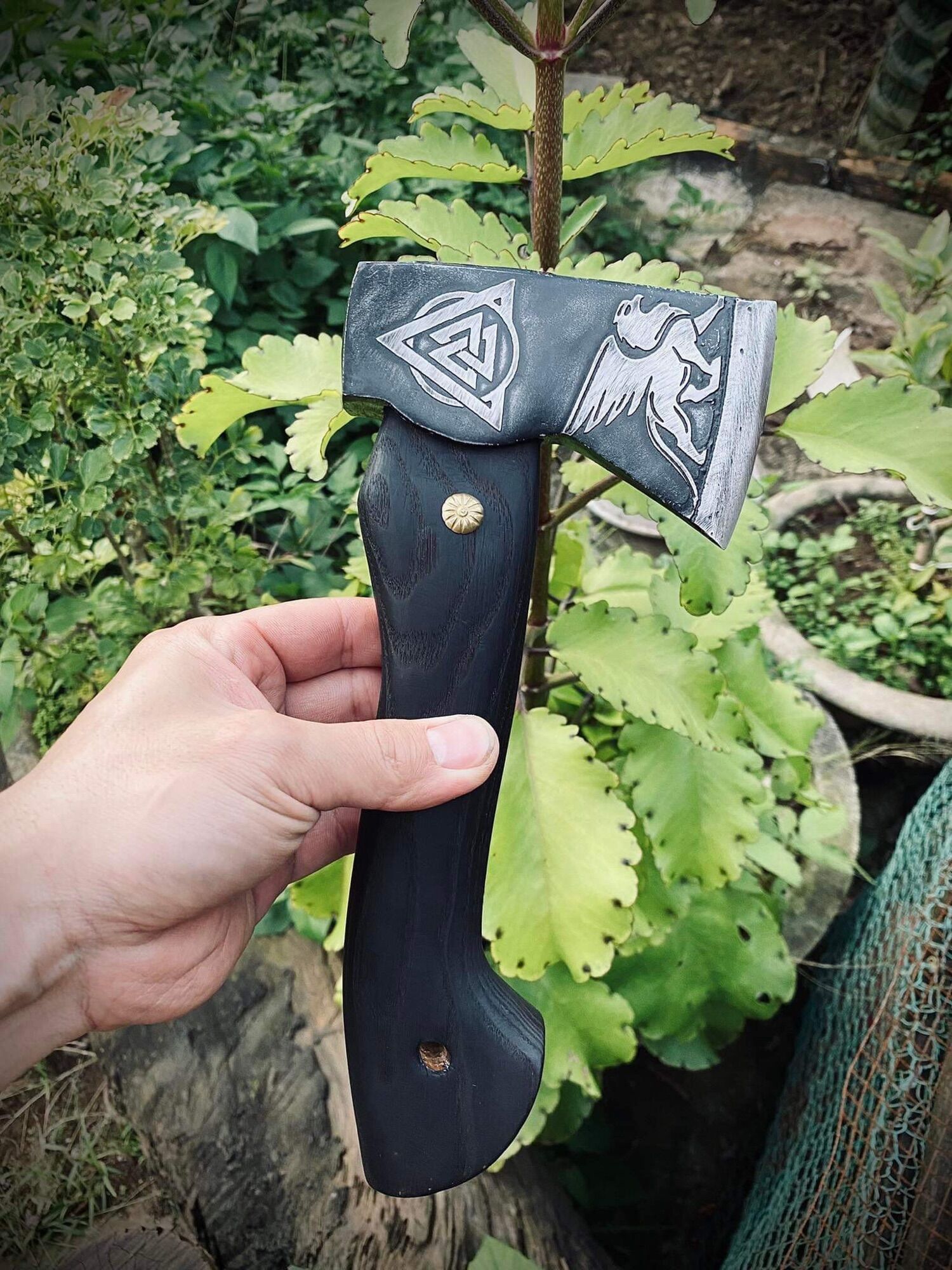 Rìu viking handmade Việt Nam kèm bao da