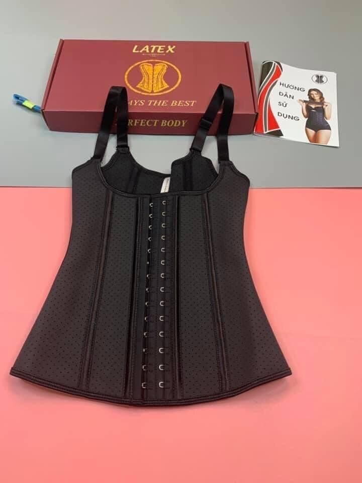 [Gía sốc-Tặng thước dây] Đai nịt bụng gile latex thông hơi dài 29 cm( dành cho nàng nhiều mỡ lưng)