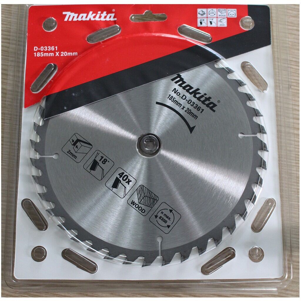 Lưỡi cắt gỗ makita 40 răng d-03361 185x20x40t
