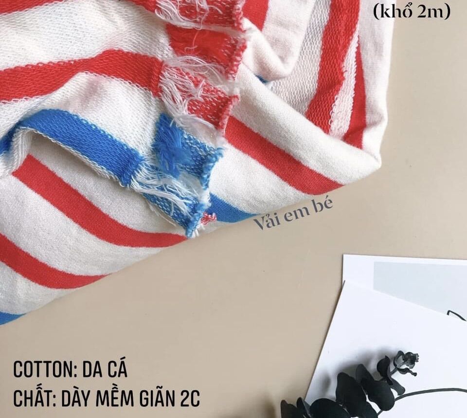 Vải Cotton may áo, đầm, đồ bộ cho bé