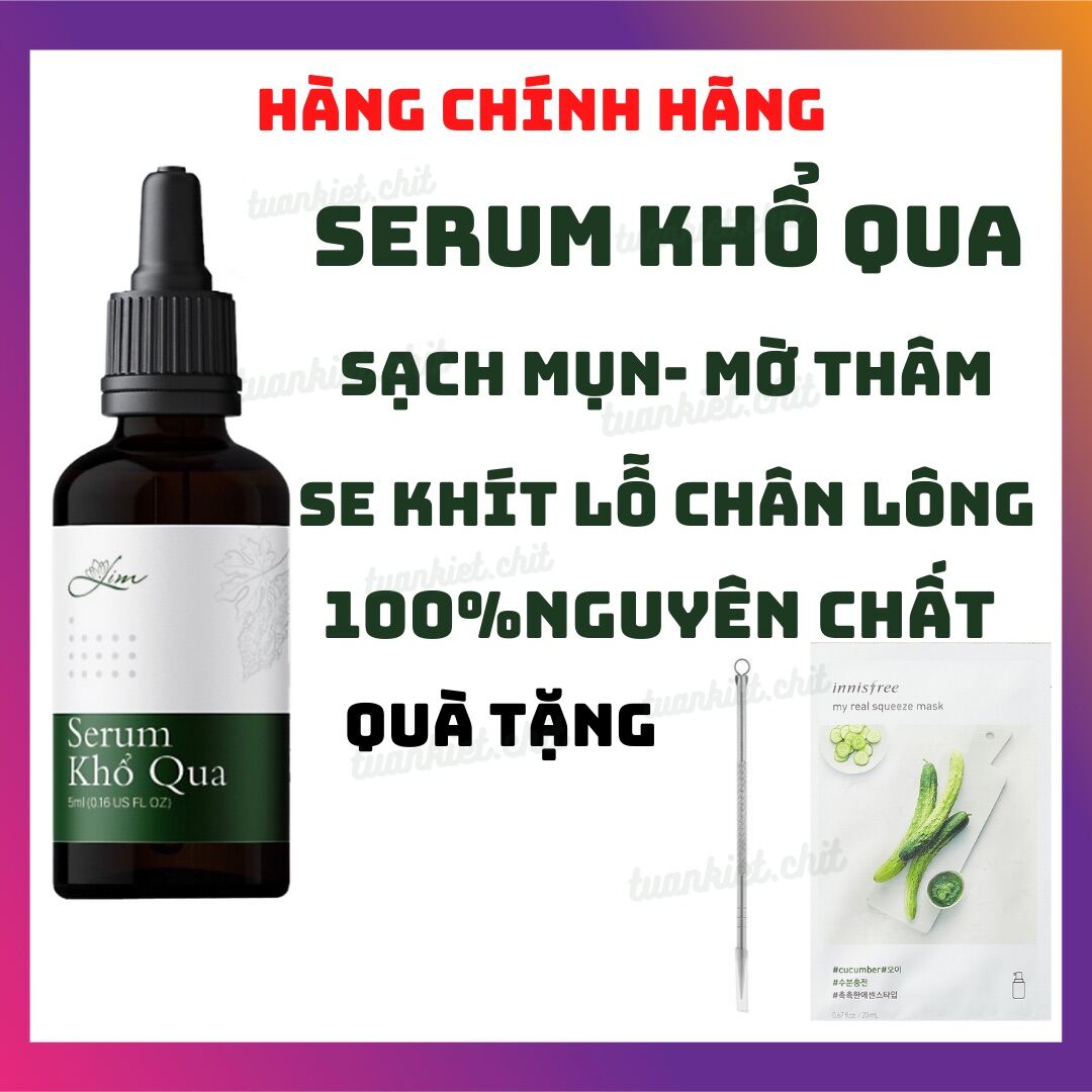 Serum khổ qua, mướp đắng handmade Lim farm - 100% nguyên chất - giảm mụn, sáng da, chăm sóc da mặt hiệu quả cho chị em