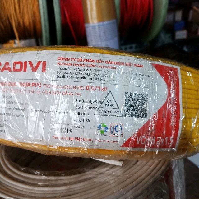 [HCM]Dây điện đôi mềm Cadivi 2x1.5 (2x30)