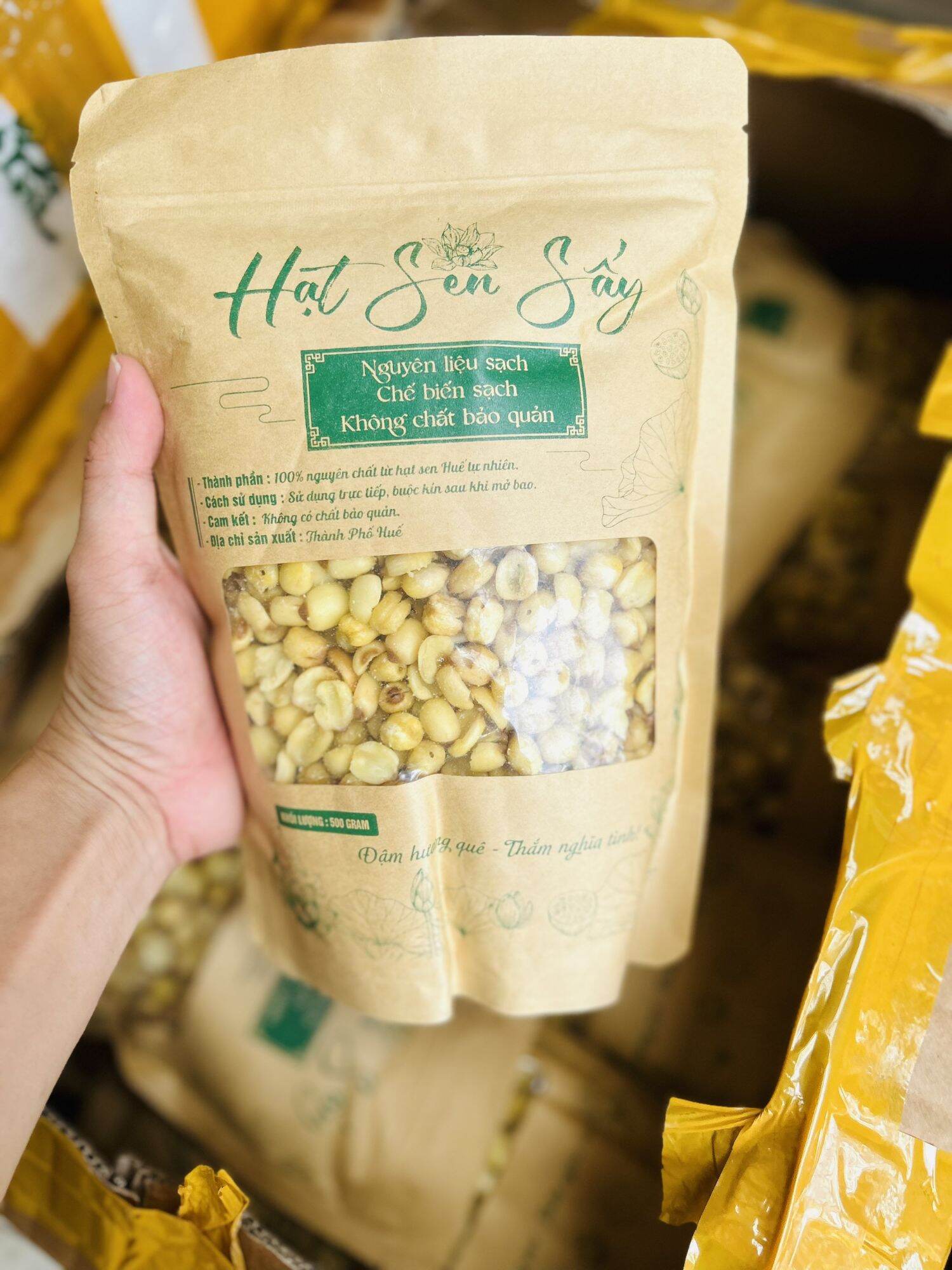 HẠT SEN HUẾ SẤY GIÒN 500g