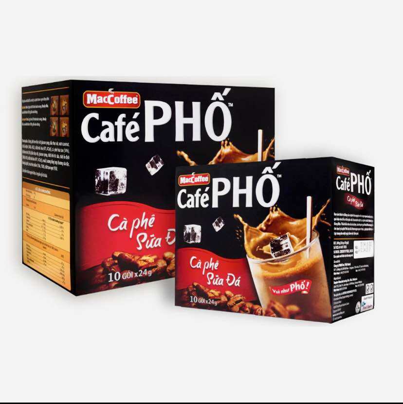 COMBO 2 hộp tặng ly cao cấp cà phê Phố sữa đá, đen đá 240g