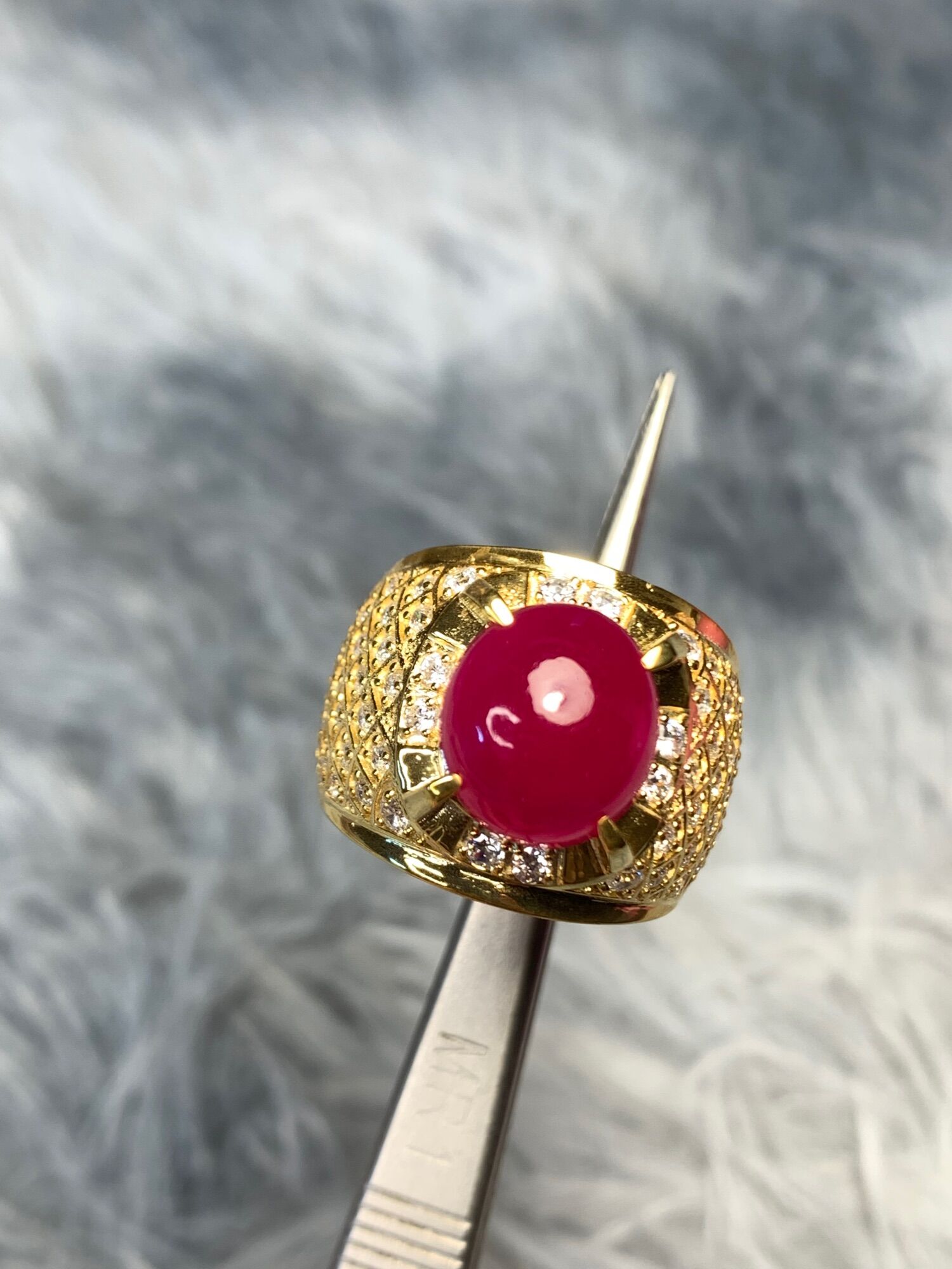 Nhẫn Bạc Đá Ruby