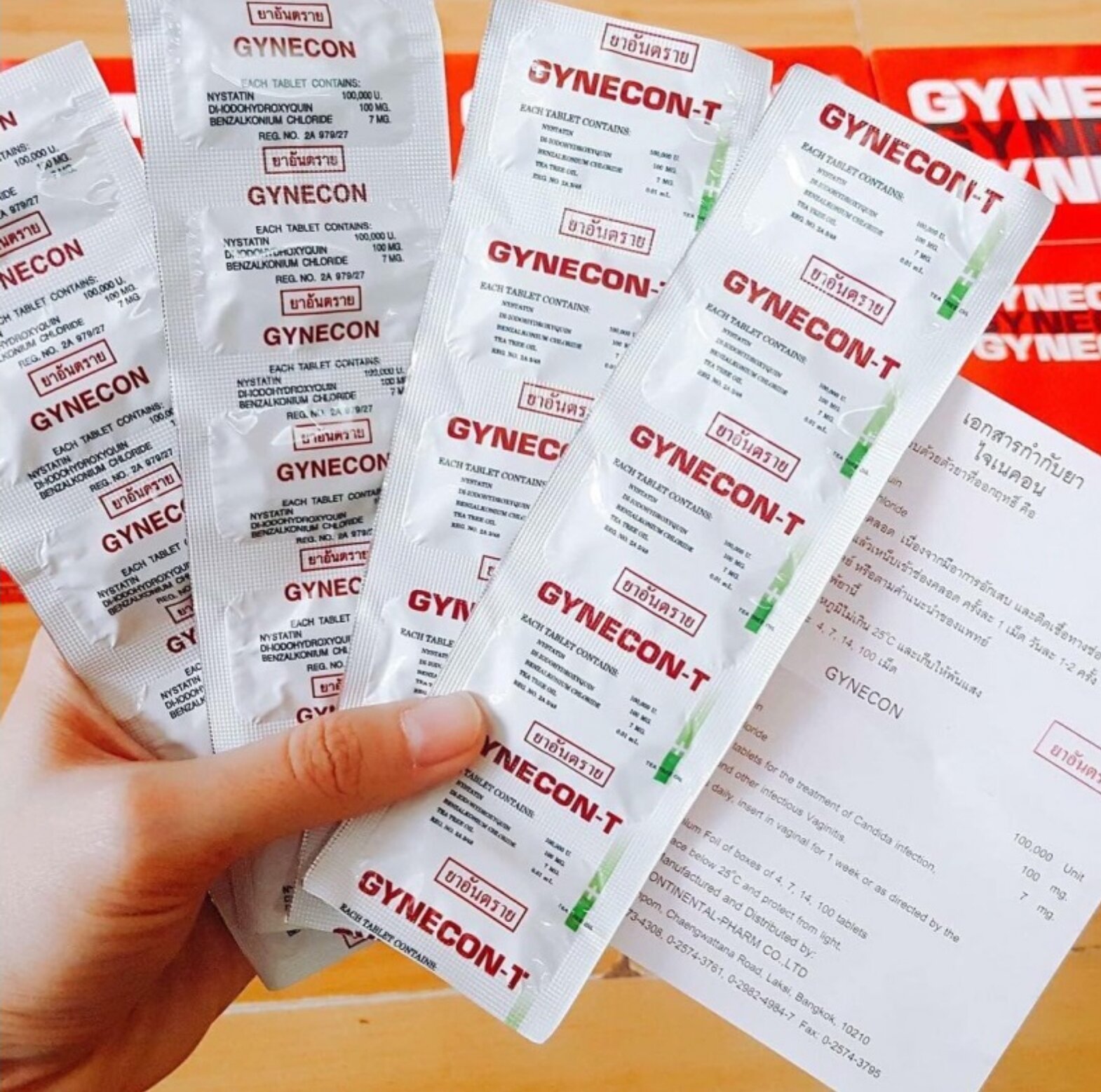 [Freeship] Viên đặt phụ khoa Gynecon trà xanh Thái Lan giảm viêm nhiễm, mùi hôi, huyết trắng hiệu qu