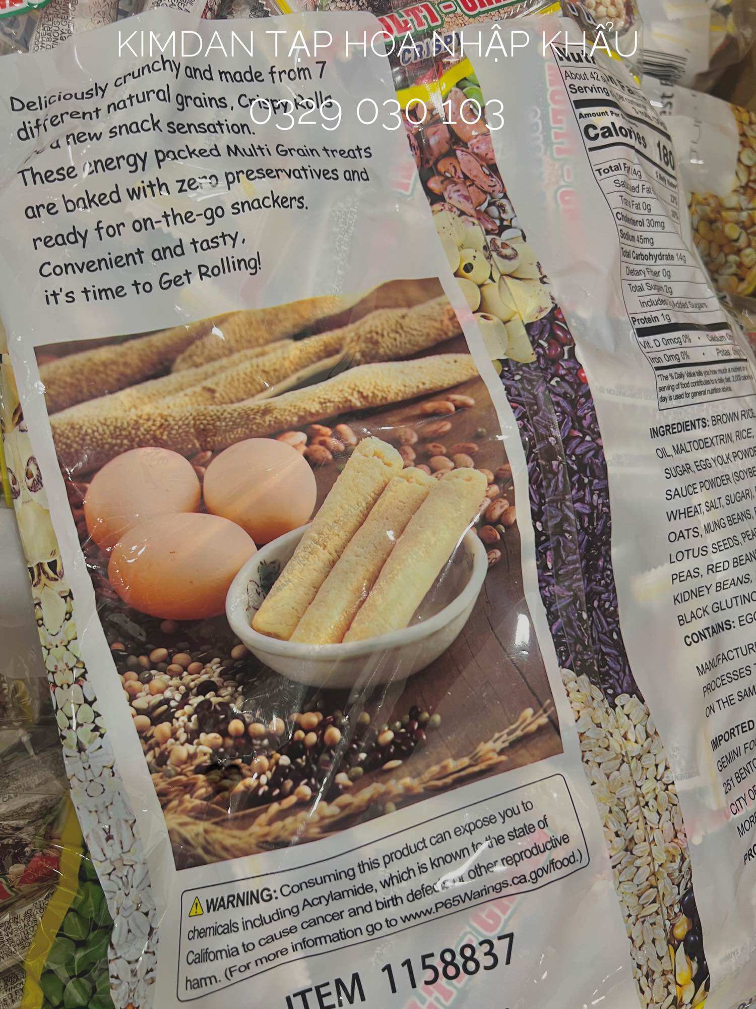 BÁNH NGŨ CỐC MULTI GRAIN CRISPY ROLL 1,25KG NHẬP KHẨU MỸ