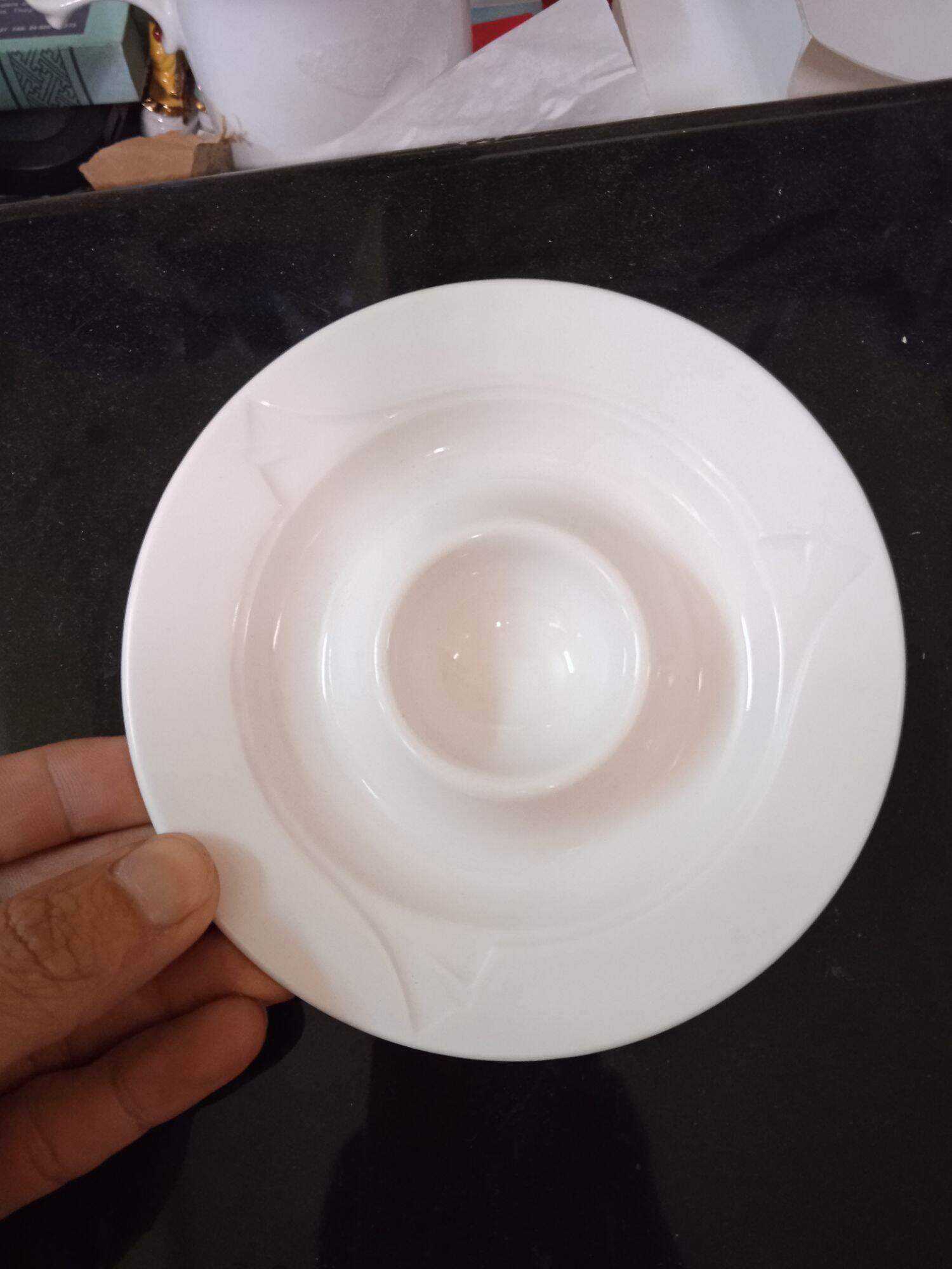 Dĩa ăn trứng - gốm sứ Minh Long