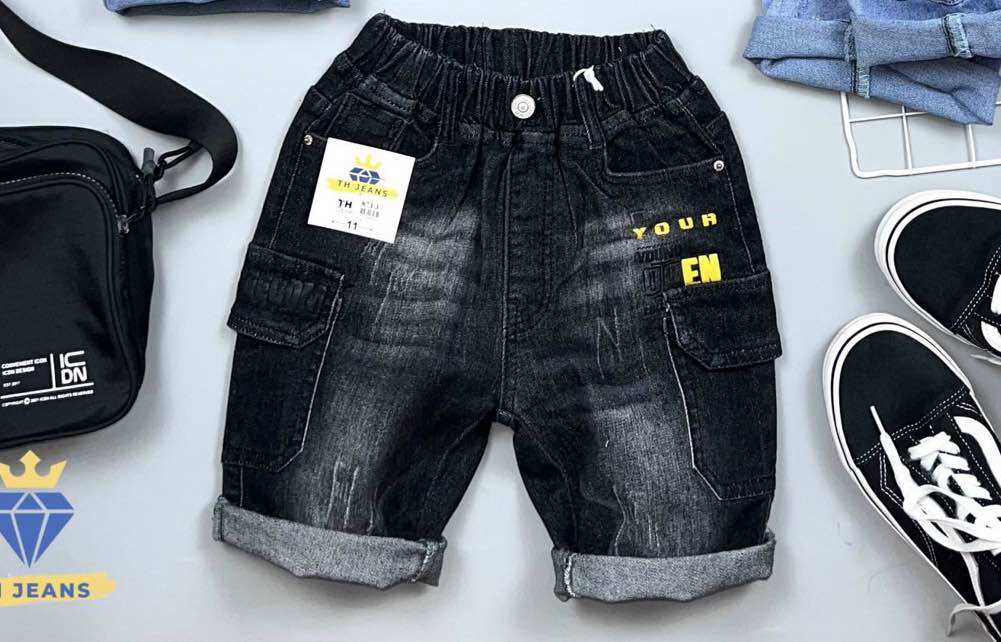 Quần short jean cho bé trai