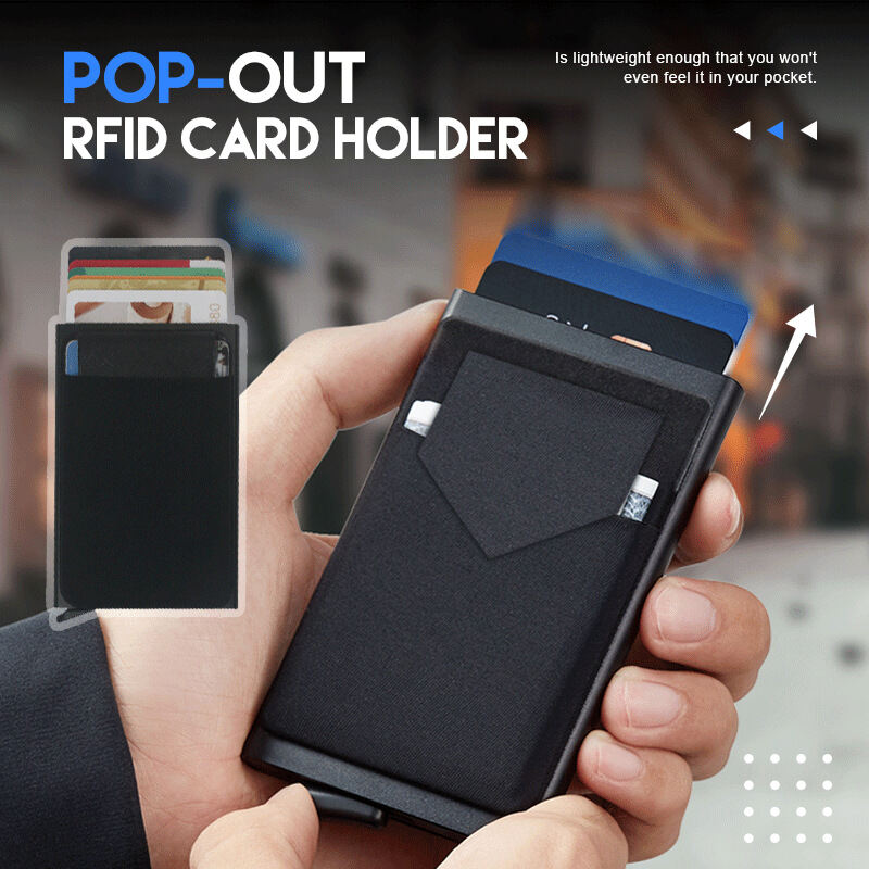 Ví Đựng Thẻ Tín Dụng Kim Loại RFID Ví Tiền Thông Minh Ví Đựng Thẻ Kiểu Nam