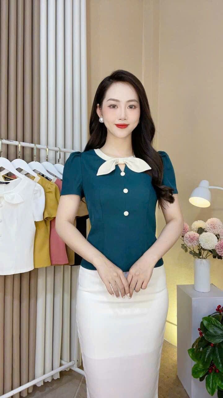 Áo công sở xinh tay ngắn 130