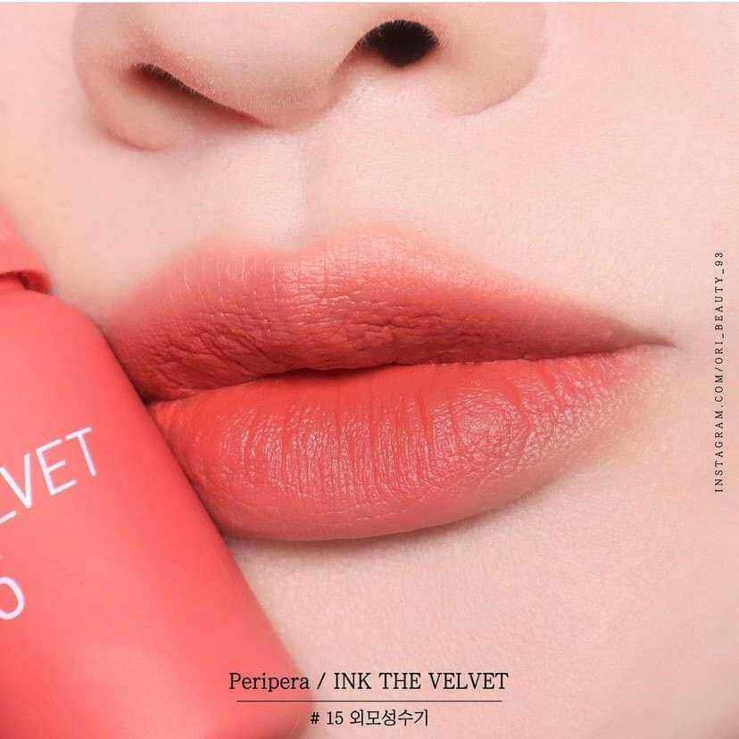 🍊🍊🍊 𝐒𝐨𝐧 𝐩𝐞𝐫𝐢𝐩𝐞𝐫𝐚 𝐈𝐧𝐤 𝐯𝐞𝐥𝐯𝐞𝐭 15 - Màu Cam Hồng Đào