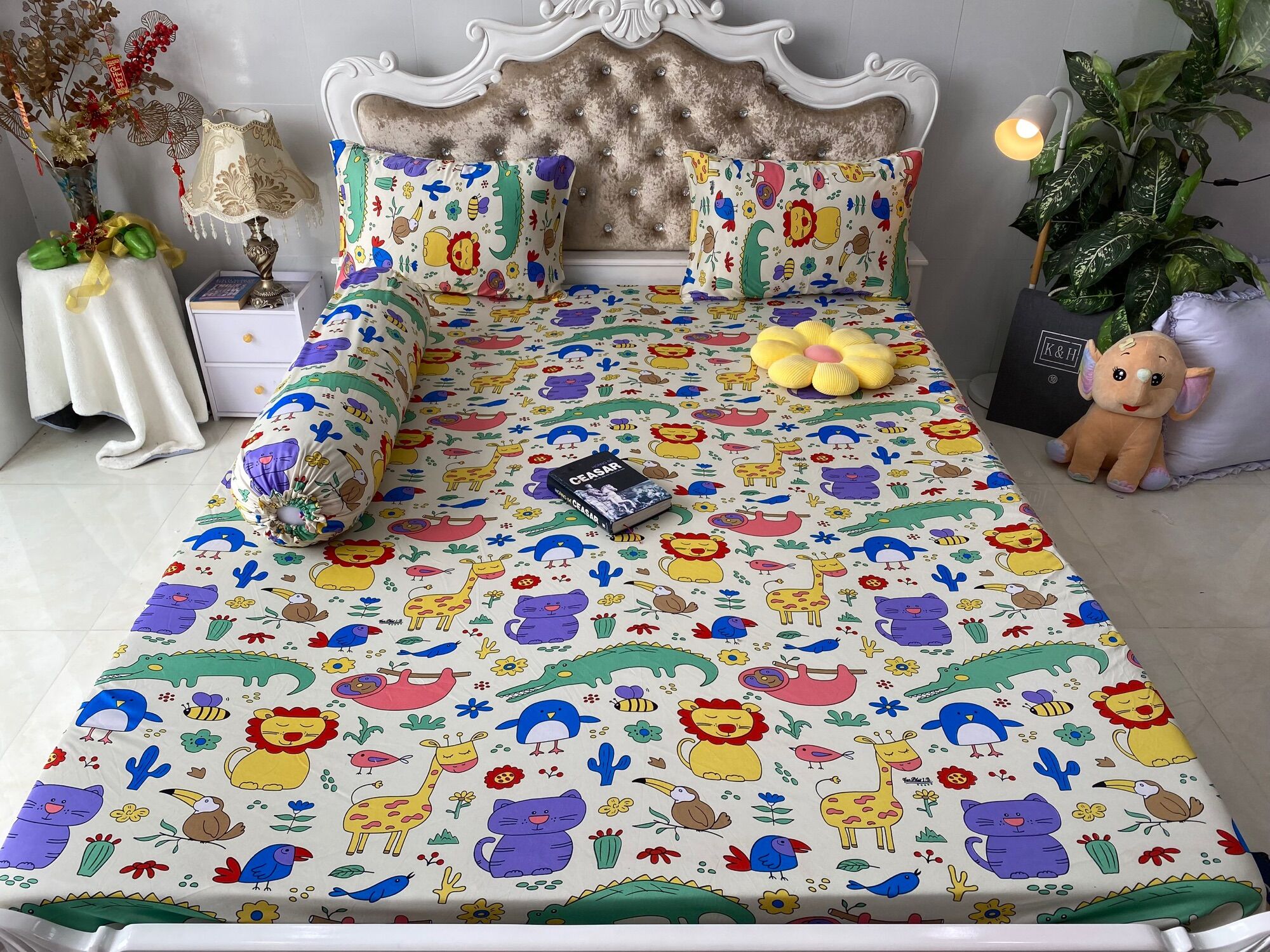 Bộ drap ga thun Hàn quốc mẫu thú mới
