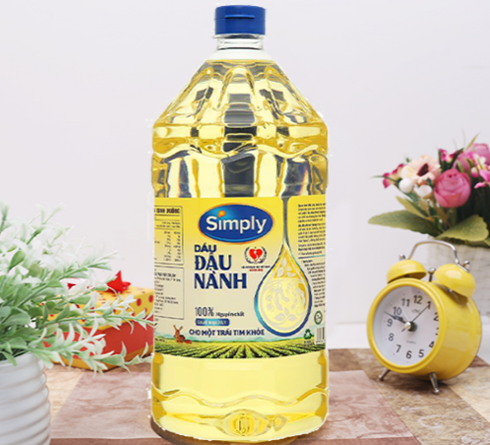 Dầu đậu nành simply 100% nguyên chất | giàu omega 3,6,9