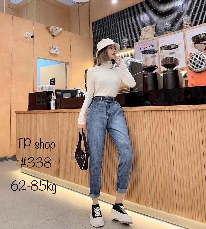 Quần jean baggy bigsize lưng thun co dãn