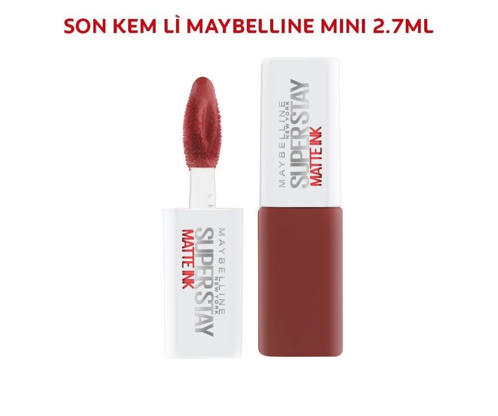 [Mini 2.7ml] Son Kem Lì 16H Lâu Trôi Maybelline New York Super Stay Matte Ink Lipstick size mini 2.7ml (Màu 80 Ruler)
