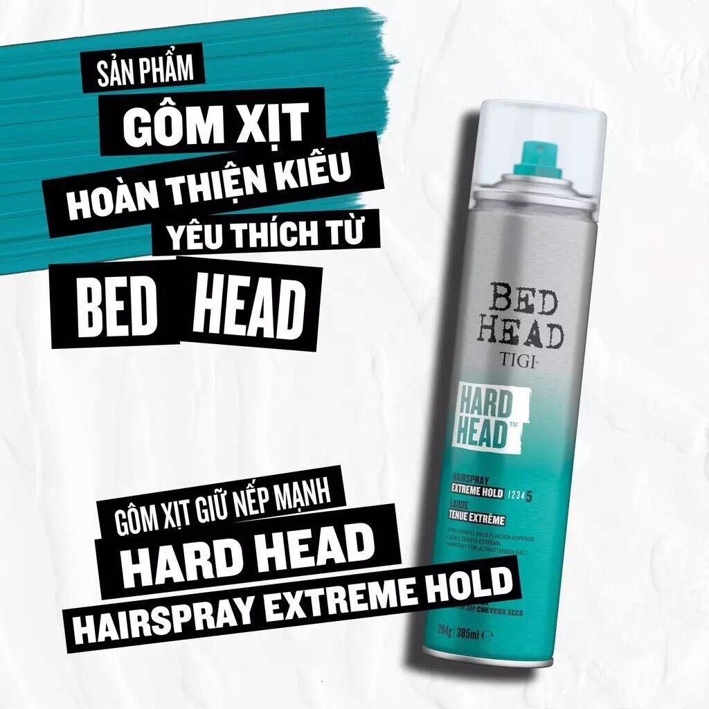 [HCM]Gôm xịt tóc siêu cứng giữ kiểu lâu bền Tigi Bed Head 385ml