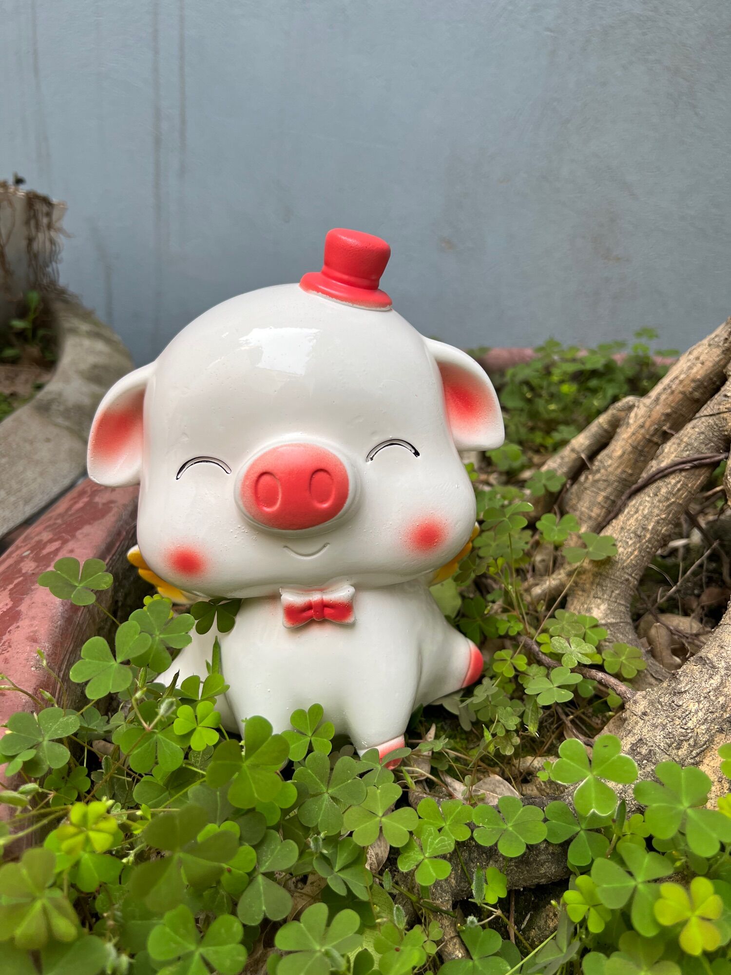 Heo/lợn đất tiết kiệm cánh tiên đội mũ ( ảnh thật tự chụp)