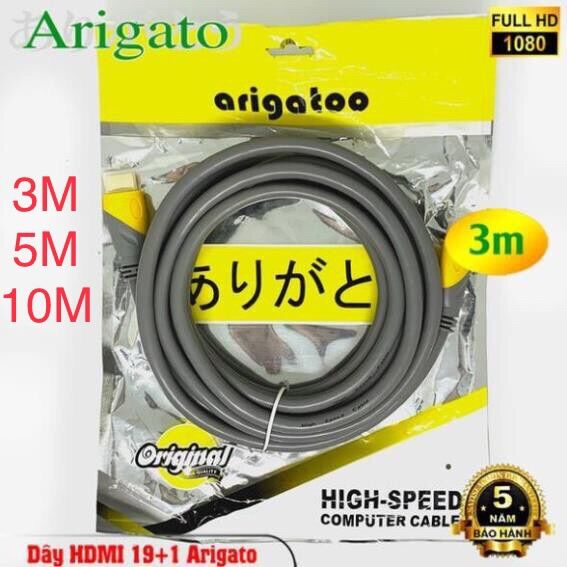 Cáp hdmi arigato 3m lõi đồng hdtv 4k*2k - dây hdmi to hdmi tròn chuẩn full hd 1080p