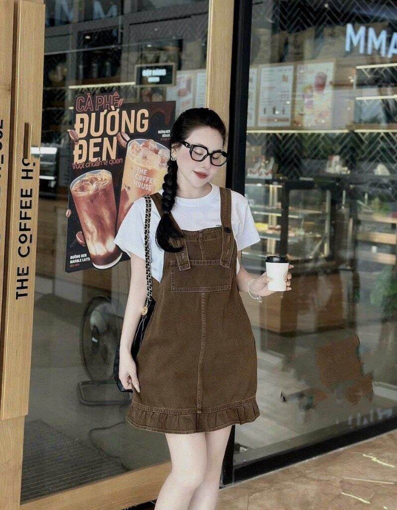 Đầm yếm lai bèo đủ size mẫu mới hotrend năm nay